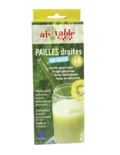 Lot de 6 pailles verre...