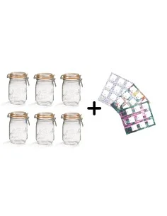 1 L Ø 85 mm seal jars with...