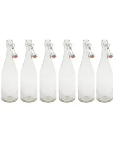 Limonadenflasche 0,75 L mit mechanischem Stopfen - 6er-Set - 1 2