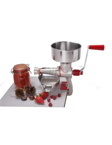 Double tinned cast iron manual tomato and fruit press deseeder - 1