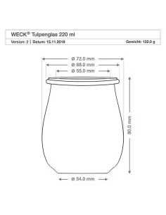 Gläser 220mL Ø 60 mm - 6er-Pack - Weck 2