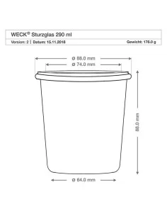 Glasbehälter 290 mL Ø 80 mm... 2