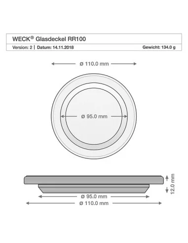 Bocaux en verre tulipe 1 L Ø 100 mm -...