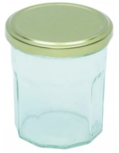 Pots à confiture 200 mL avec couvercle doré T.O. 70 mm - Pack de 12 - 1