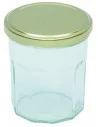 Pots à confiture 200 mL avec couvercle doré T.O. 70 mm - Pack de 12 - 1