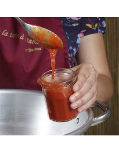 Pots à confiture 200 mL avec couvercle doré T.O. 70 mm - Pack de 12 - 1 2