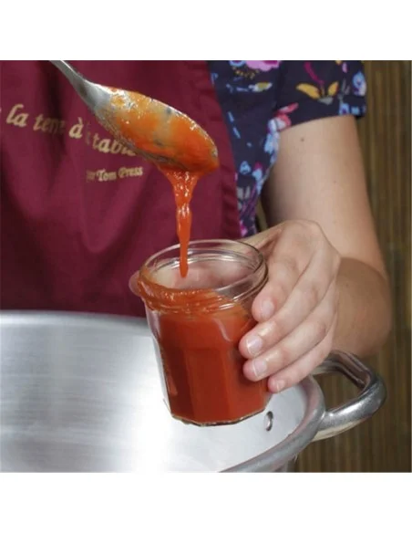 Pots à confiture 200 mL avec couvercle doré T.O. 70 mm - Pack de 12 - 2