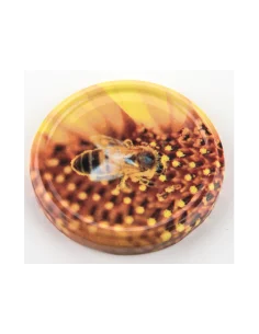 Twist-off lids bee honey on flower and pollen Ø 82 mm - Set of 20 - 1