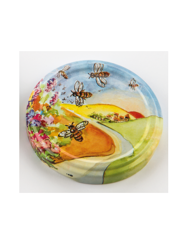 Twist-off lids for honey bees in the countryside Ø 82 mm - Set of 20 - 1