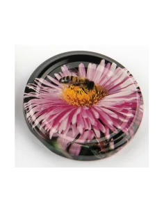 Couvercles Twist-off miel abeille sur fleur Ø 63 mm - Lot de 20 - 1