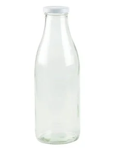 Saftflasche 1L mit weißem Deckel T.O. 48 mm - Einzeln