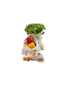 3 wiederverwendbare Taschen aus 100 % Baumwolle - 1