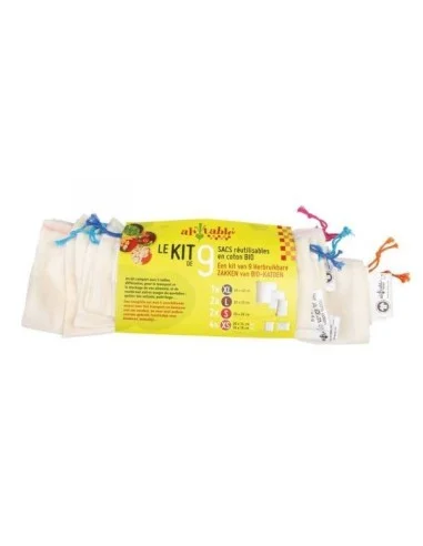 Kit 9 organic cotton bulk bags - 1