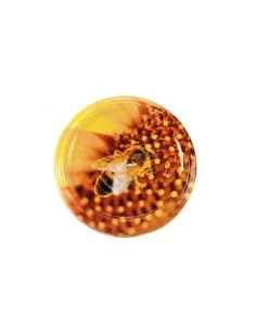 Couvercles Twist-off miel abeille sur pollen Ø 63 mm - Lot de 20 - 1