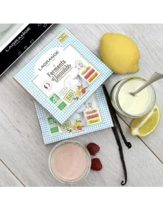 Bio-Fermente für hausgemachte Joghurts - Vanille Erdbeer Zitrone - 1 2