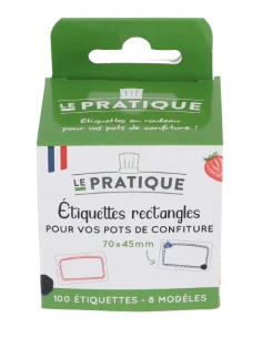 100 Rechteckige Etiketten 70 x 45 mm - Praktisch - 1