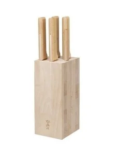 Bloc de 5 couteaux manche en bois - Opinel - 1