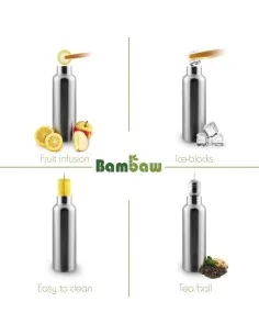 Stainless steel insulated bottle 1000 ml - Bambaw - 1 2