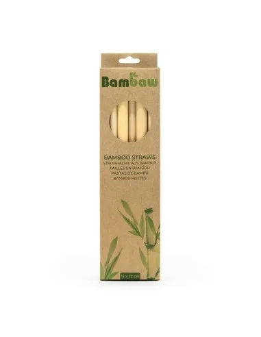 Bamboo straws 22 cm - Set of 12 - Bambaw - 1
