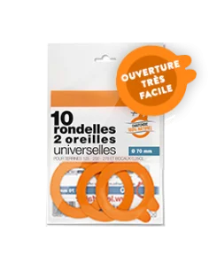 Universal washers 2 ears Ø 70 mm - Bag of 10 - Le Parfait - 1 2