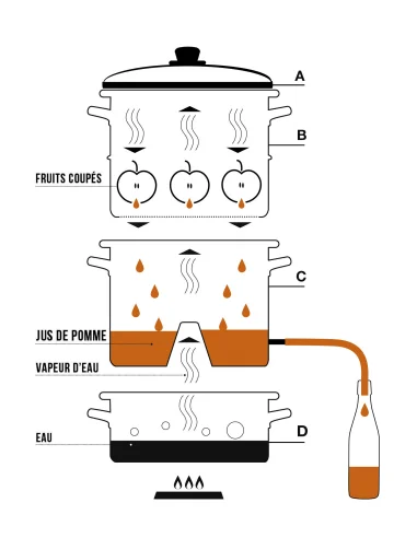 Extracteur de jus à vapeur 26 cm - Le Pratique 