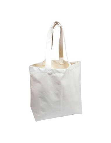 Small ecru tote bag with long handles - Ah Table - 1