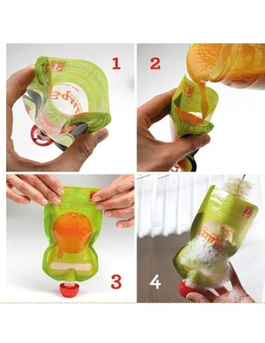Lot de 3 gourdes réutilisables 130 mL...